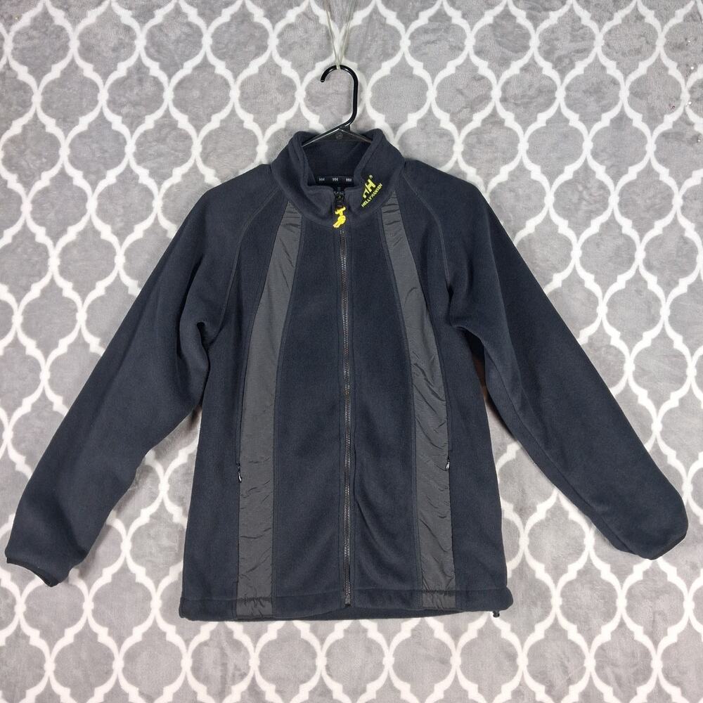 Helly Hansen Fleece Jacket Men XS Black Full Zip Outdoor Ski Layer